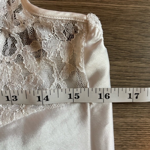 Womens Val Mode Ivory Satin & Lace Slip Dress Women’s Size Medium - Picture 7 of 7